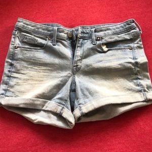 Light blue jean shorts